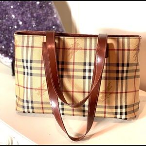 Burberry London Vintage Haymarket Tote.